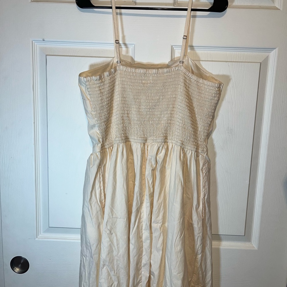 Japna Cream Maxi Dress with Spaghetti Straps - Picture 5 of 6